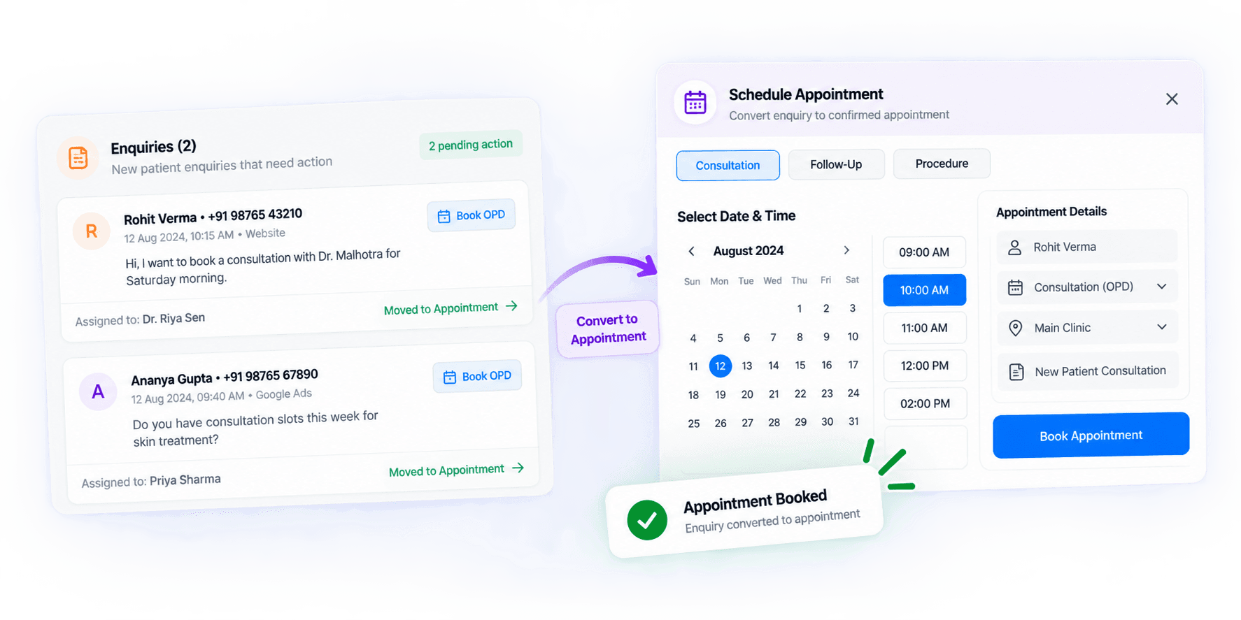 Move Patient Enquiries Toward Appointments