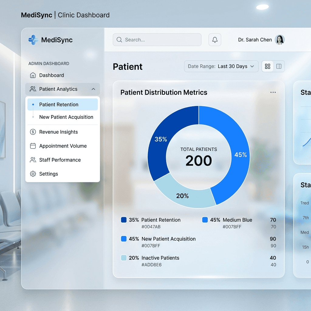 Analytics and business insights dashboard donut chart